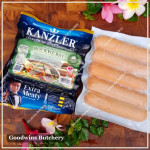 Kanzler sausage frozen BOCKWURST beef & chicken 6" 15cm 5pcs 360g